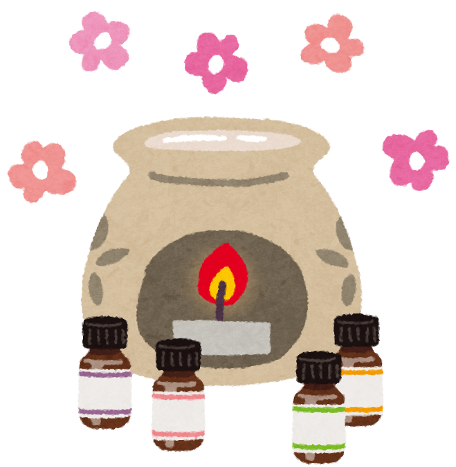 寝る前にアロマをたく