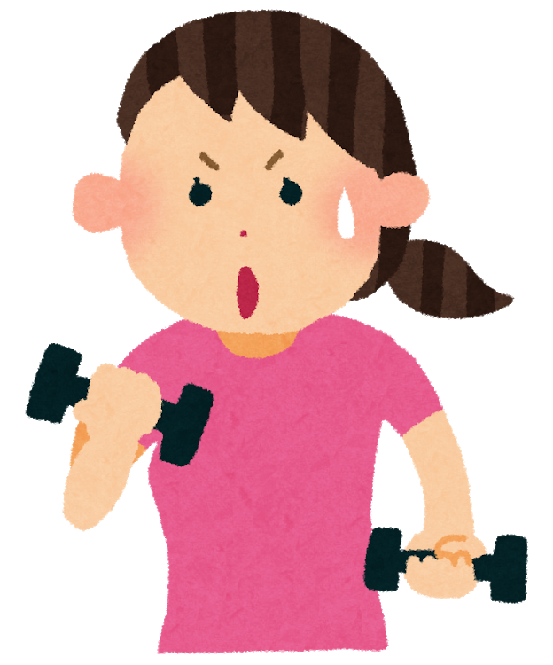 筋トレを行う女